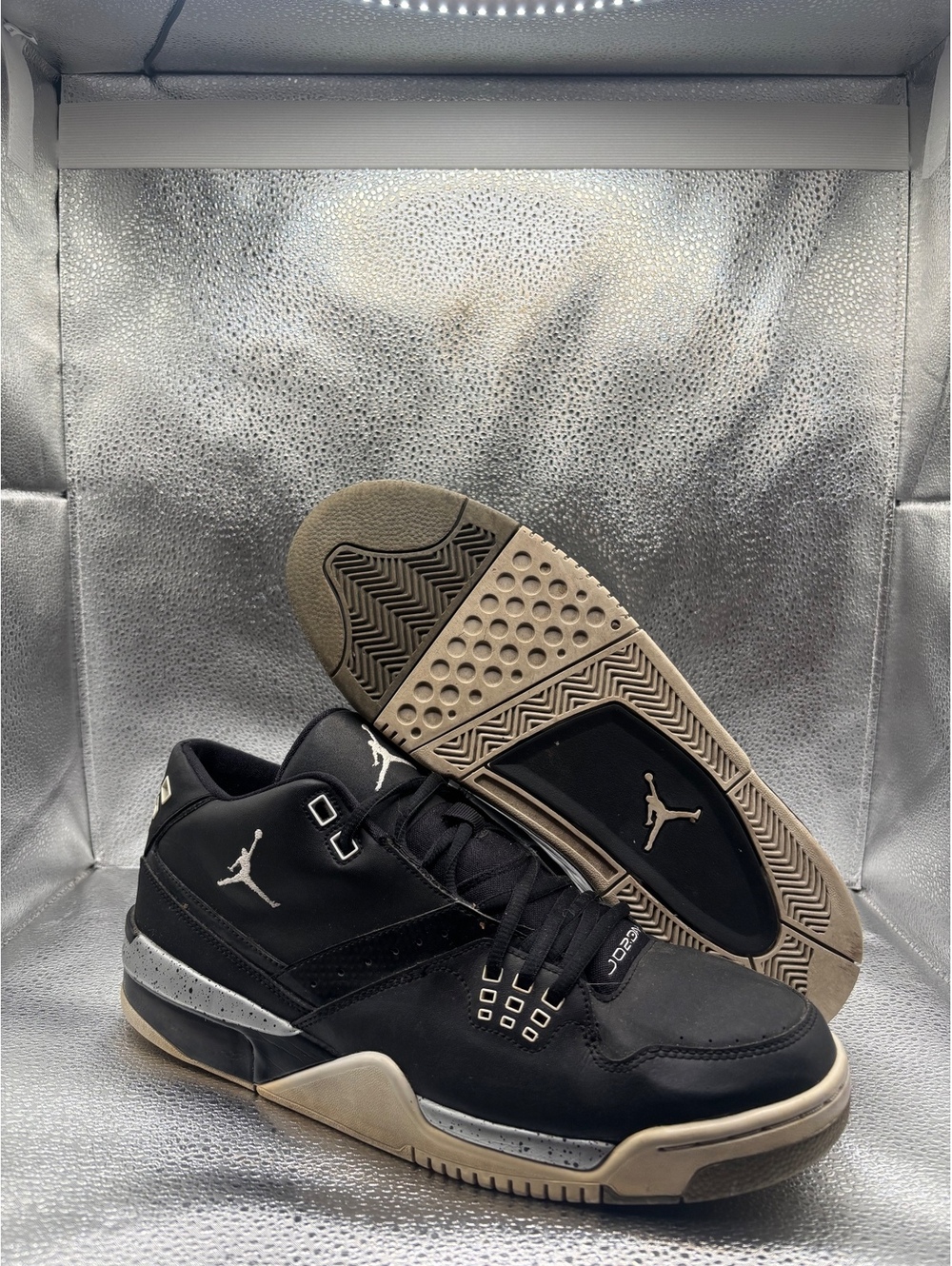Nike air Jordan flight 23 black metallic sliver